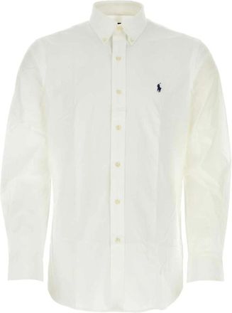 Polo Ralph Lauren Klassiek Passende Oxford Button-Down Overhemd - Heren - Overhemden - Wit - Maat: XL Katoen