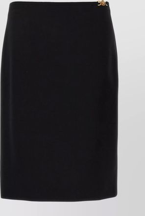 Versace hardware gold high-waisted knee-length skirt