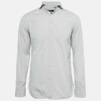 HUGO BOSS Boss By Hugo Boss Grey Checks Cotton Long Sleeve Shirt