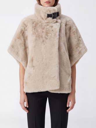 Pinko Comodino High Neck Short Faux Fur Coat