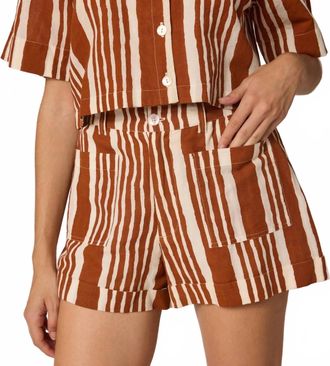Cleobella Niko With Welt Pockets Shorts In Vecchio Stripe