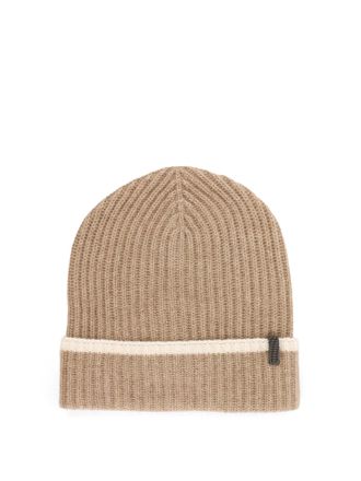 Brunello Cucinelli Ribbed Cashmere Hat-Donna