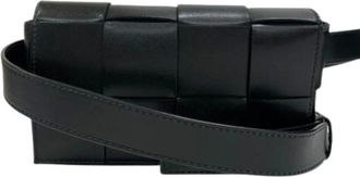 Bottega Veneta Pre-owned Belt Bags, male, Black, Size: ONE SIZE Pre-owned Leather Belt Bag