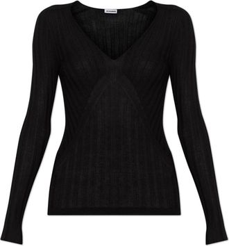 Jil Sander Truien & Vesten, Dames, Zwart, 2Xl, Kasjmier, Fitted Top