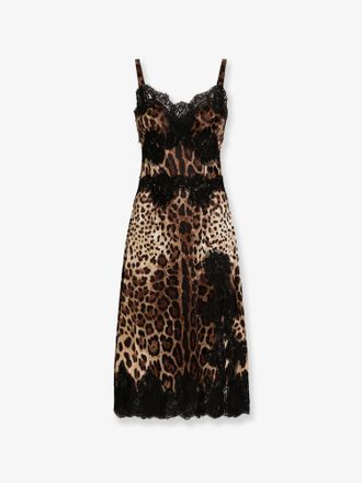 Dolce & Gabbana Vestito lingerie midi in raso - DOLCE & GABBANA - gender_Woman
