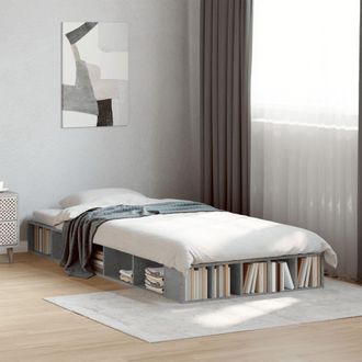 Berkfield Home Bed Frame without Mattress Concrete Grey 90x190 cm Single