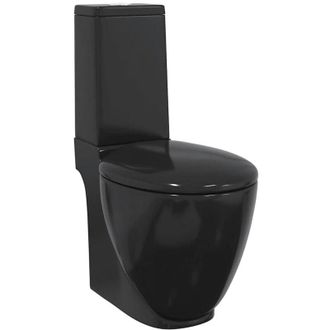 vidaXL Vidaxl - Inodoro De Cer&aacute;mica Con Cisterna Negro