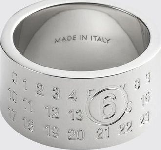 Maison Margiela Anello a fascia Numeric in ottone con logo inciso