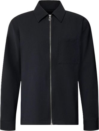Joop Shirt Jacket - Heren - Zomerjassen - Blauw - L - Wol - Jassen