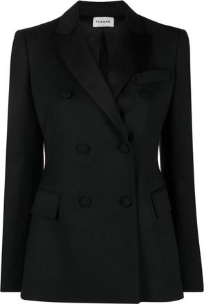 P.A.R.O.S.H. Single-Breasted Blazer - Dames - Blazers - Zwart - M - Wol - Jassen