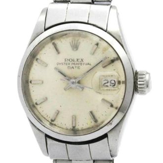 Rolex Pre-owned Oyster Perpetual Date 6516 - Dames - Vintage Horloges - Grijs - ONE Size - Vintage