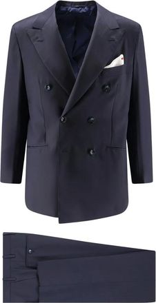 Kiton Kostuums, Heren, Blauw, 2Xl, Double Breasted Suits