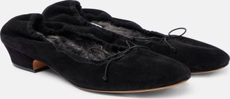 The Row Awar suede ballet flats