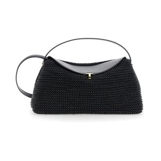 Toteme Woven Leather Handheld Shoulder Bag - female - Tot&ecirc;Me - Handbags - Black - ONE SIZE - Bags