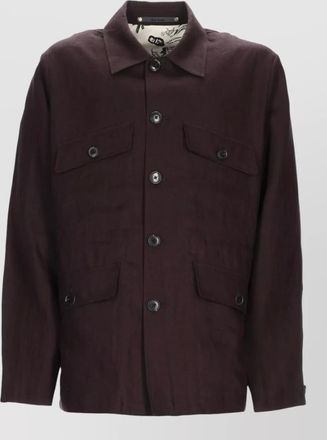 Paul Smith linen single-breasted coat