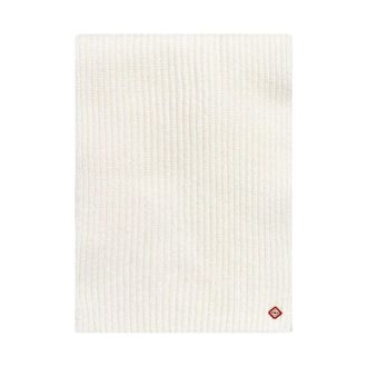 Casablanca Winter Scarves, unisex, White, Size: ONE SIZE Wool Rib Ski Scarf
