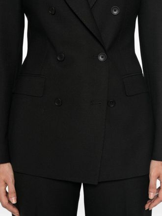 Tagliatore Double-Breasted Wool Blend Blazer - Black