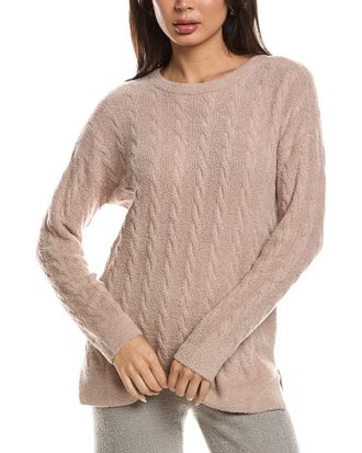 Barefoot Dreams Cozychic Lite Cable Slit Pullover