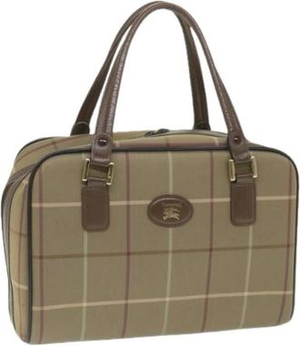 Burberry Pre-owned Handbags, female, Brown, Size: ONE SIZE Pre-owned Boston Bag