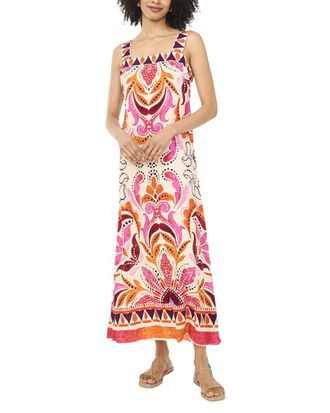 Vince Camuto Smocked Back Challis Maxi Dress