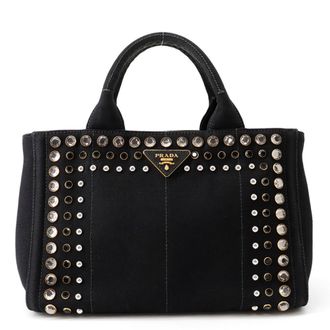 Prada Black Canvas Tote Bag (Pre-Owned)