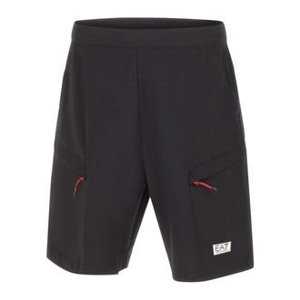 Emporio Armani Casual Shorts, male, Black, Size: L Cargo Dynamic Athlete Bermuda Shorts