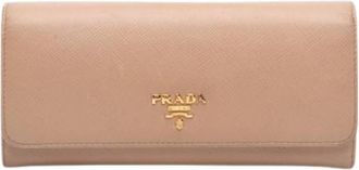 Prada Pre-owned Long Wallet - Dames - Vintage Accessoires - Beige - ONE Size - Leer - Vintage