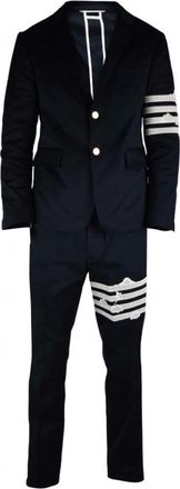 Thom Browne Kostuums, Heren, Blauw, M, Tweed, Tweedelig pak