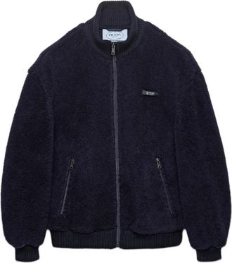 Prada Faux Fur & Shearling Jas - Dames - Jassen - Blauw - XS - Jassen
