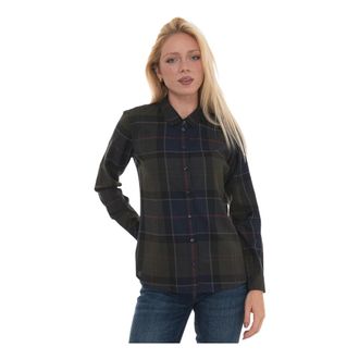 Barbour Bredon Katoenen Shirt - Dames - Blouses & Shirts - Groen - Maat: L Katoen