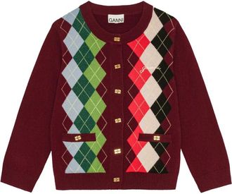 Ganni Argyle-pattern Cardigan