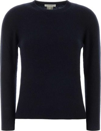 The Row Navy Blue Solid Crew Neck Sweater