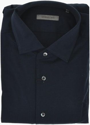 Corneliani Cotton Jersey Shirt with French Collar size 44