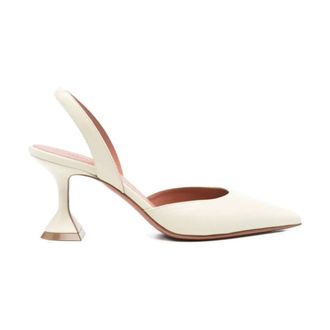 Amina Muaddi Pumps, female, Beige, Size: 8 1/2 US Holli Sling 70