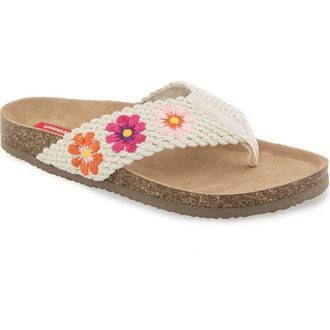 Unionbay Minha Flip Flop in Natural Flower at Nordstrom Rack, Size 6.5