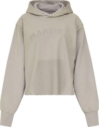 Maison Margiela Grey Logo Print Hoodie