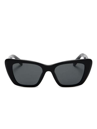 Tory Burch logo-plaque cat-eye sunglasses - women - Acetate - 52 - Black
