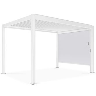 Oviala P&eacute;rgola independiente de 3x4m y 1 toldo de 2,66 x 2,34 m blanco