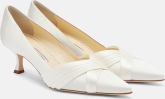 Manolo Blahnik Salones Vieralo de sat&eacute;n