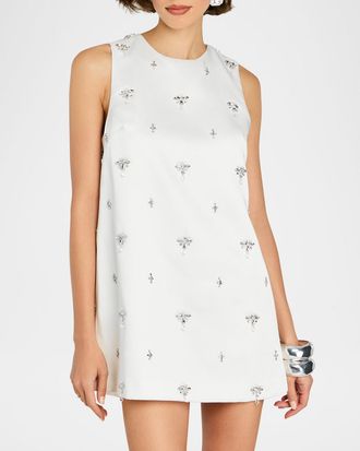 Retrofête Tylee Crystal-Embellished Shift Dress