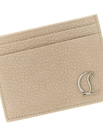 Christian Louboutin Calfskin Card Case - Beige