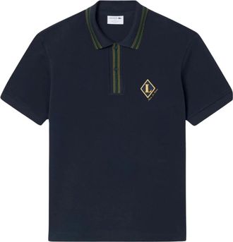 Lacoste Klassiek gesneden polo met Franse badge - Heren - Tops - Blauw - Maat: XL Katoen