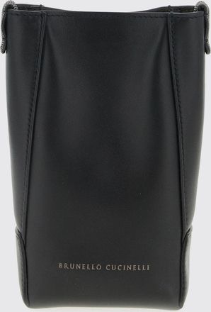 Brunello Cucinelli Borsa a spalla in pelle di vitello liscia Brunello Cucinelli