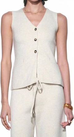 Greylin Raven Slim Fit Knit Vest In Sand