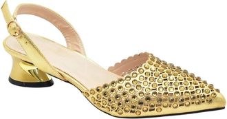 Generic Gold Color Shoes And Bags Set Nigeria Party Womens Wedding Bag Shoe Set Decorated With Rhinestoness