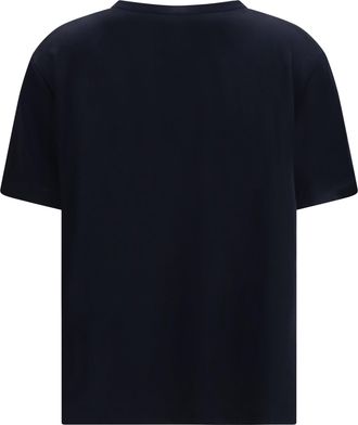 Fabiana Filippi Womens T-Shirt V-Neck Midnight Blue Viscose; Other Fibres T-Shirts & Jerseys