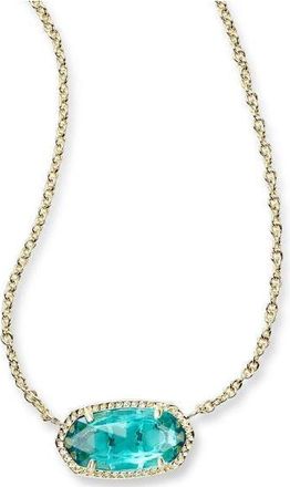 Kendra Scott Elisa Pendant Necklace In London Blue