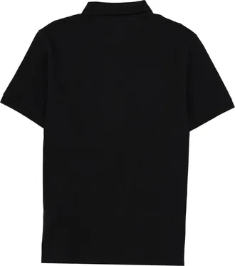 Stone Island Logo-Embroidered Cotton Polo Shirt - Black