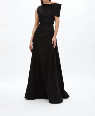 Rachel Gilbert Banksia A-Line Gown In Black