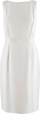 Dior Cream Sleeveless Midi Dress Size 38
